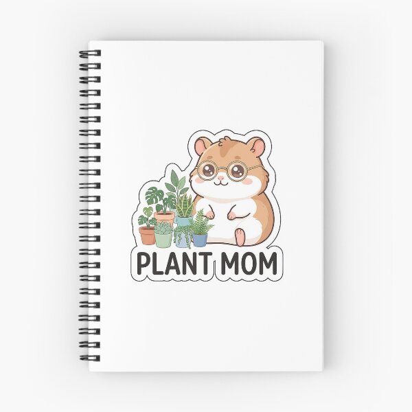 Item preview, Plant Mom Hamster - Cute Indoor Gardener Rodent Sticker with Text designed and sold by SimpleP.