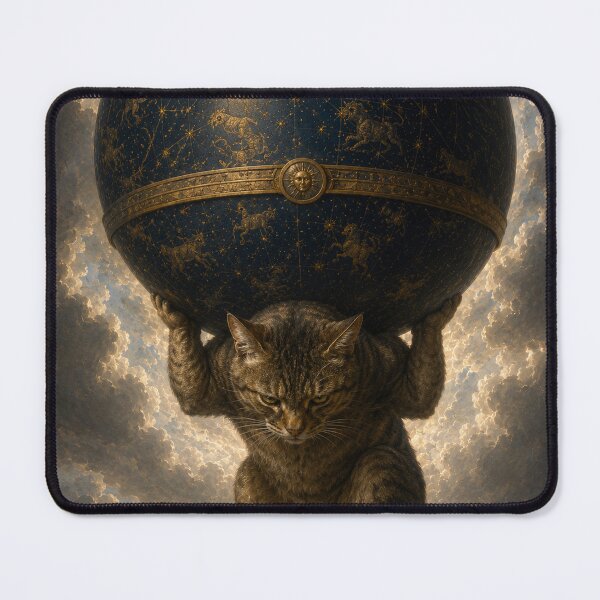 Item preview, Cat Bearing the Celestial Sphere designed and sold by Ocelot-T.