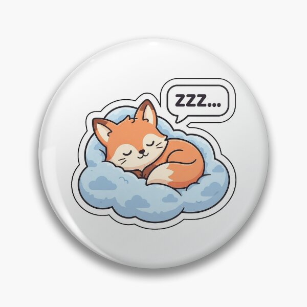 Item preview, Sweet Dreams Sleepy Fox Pouch - Cozy Nap Time Sticker with Text designed and sold by SimpleP.
