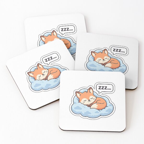 Item preview, Sweet Dreams Sleepy Fox Pouch - Cozy Nap Time Sticker with Text designed and sold by SimpleP.