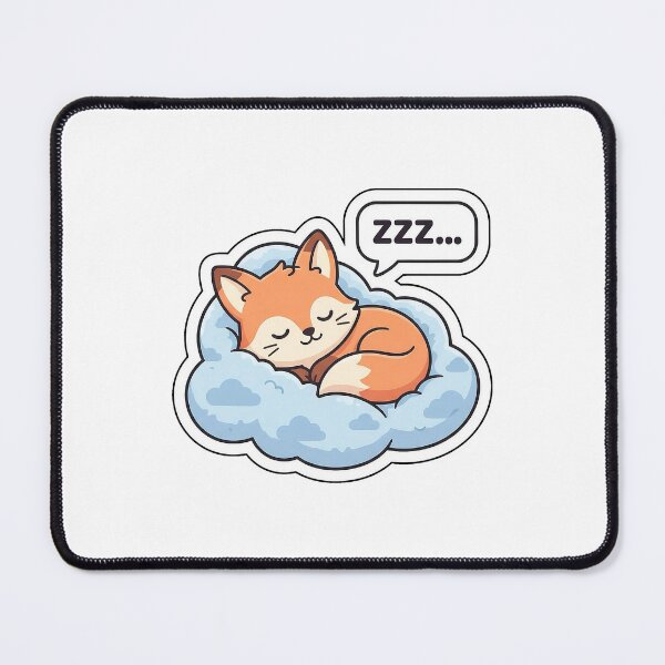 Item preview, Sweet Dreams Sleepy Fox Pouch - Cozy Nap Time Sticker with Text designed and sold by SimpleP.