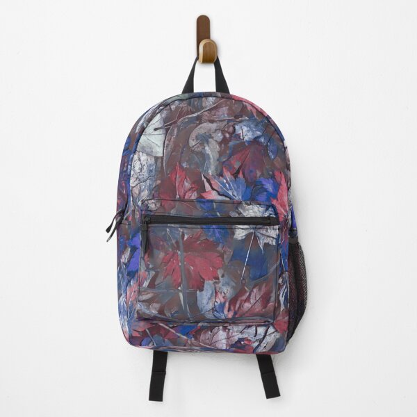 Item preview, Floating Autumn Leaves – Watercolor Fall Forest Pond Pattern | Blue designed and sold by Frohyou.