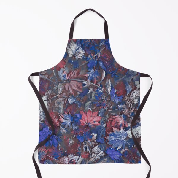 Item preview, Floating Autumn Leaves – Watercolor Fall Forest Pond Pattern | Blue designed and sold by Frohyou.