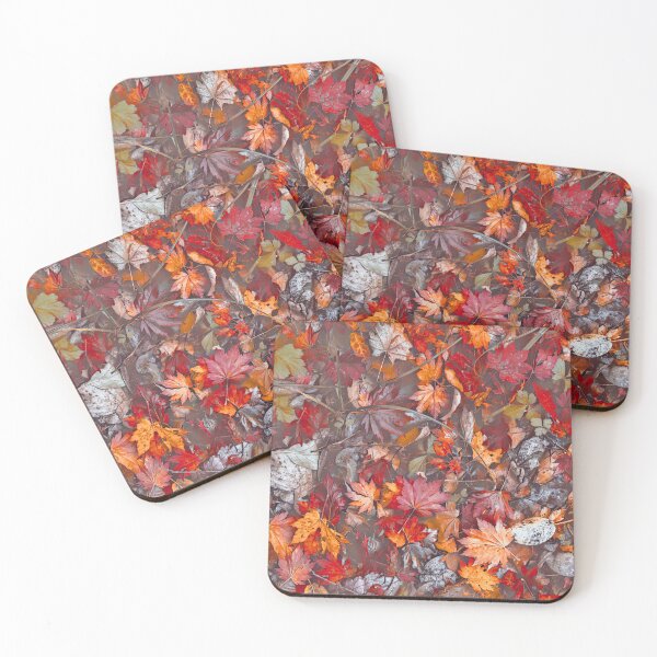 Item preview, Floating Autumn Leaves – Watercolor Fall Forest Pond Pattern | Orange designed and sold by Frohyou.