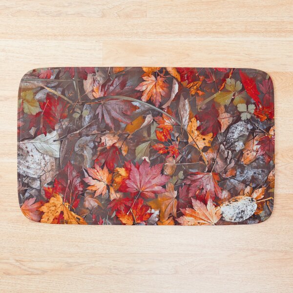Item preview, Floating Autumn Leaves – Watercolor Fall Forest Pond Pattern | Orange designed and sold by Frohyou.