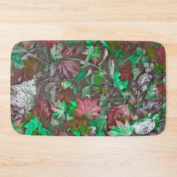 Item preview, Floating Autumn Leaves – Watercolor Fall Forest Pond Pattern | Green designed and sold by Frohyou.