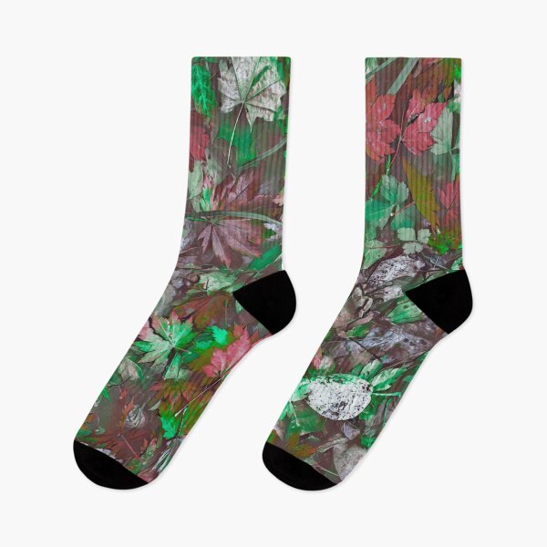Item preview, Floating Autumn Leaves – Watercolor Fall Forest Pond Pattern | Green designed and sold by Frohyou.