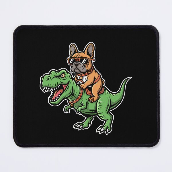 Item preview, French Bulldog Riding T-Rex Dinosaur Dog Lover designed and sold by SofiBlair.