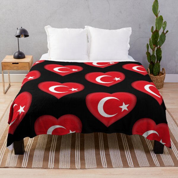 Item preview, Turkish Flag Heart 3D Turkish Love Gift Design designed and sold by yazdogs.