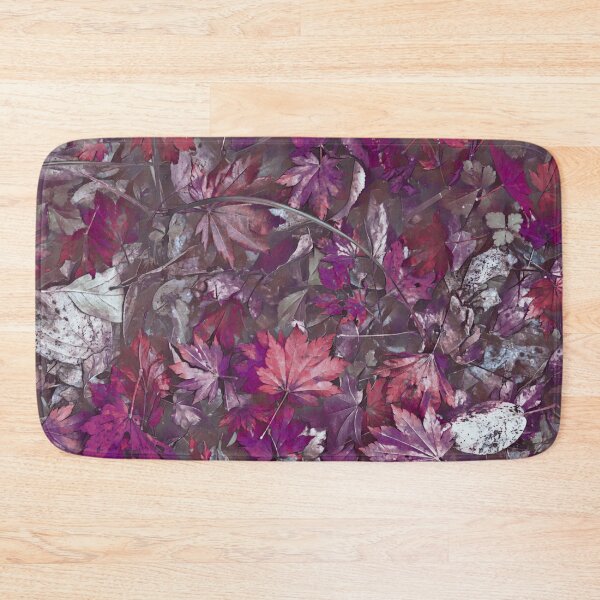 Item preview, Floating Autumn Leaves – Watercolor Fall Forest Pond Pattern | Purple designed and sold by Frohyou.