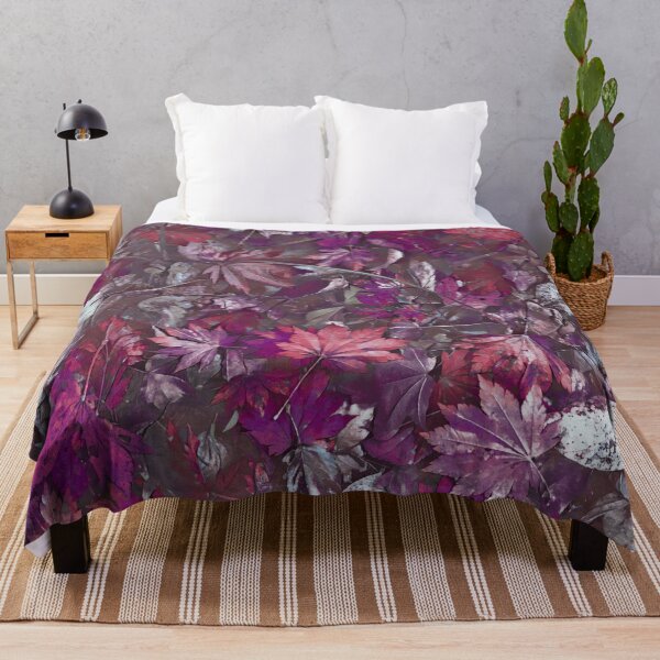 Item preview, Floating Autumn Leaves – Watercolor Fall Forest Pond Pattern | Purple designed and sold by Frohyou.