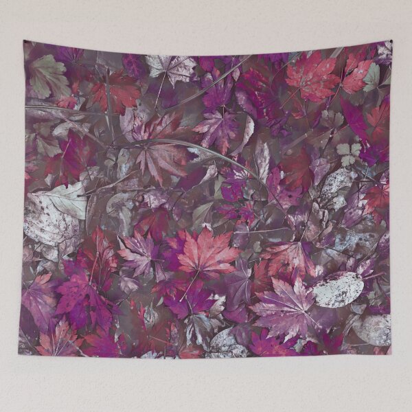 Item preview, Floating Autumn Leaves – Watercolor Fall Forest Pond Pattern | Purple designed and sold by Frohyou.