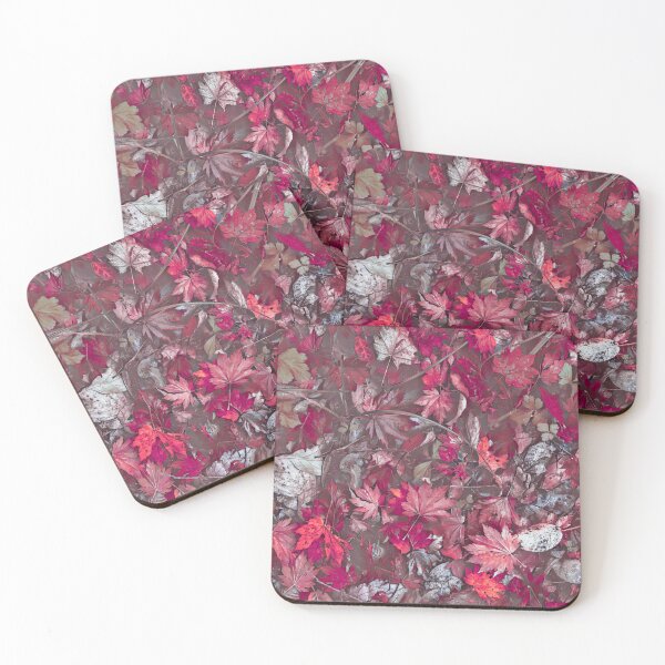 Item preview, Floating Autumn Leaves – Watercolor Fall Forest Pond Pattern | Pink designed and sold by Frohyou.