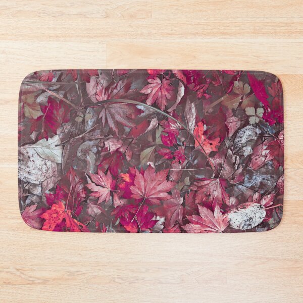Item preview, Floating Autumn Leaves – Watercolor Fall Forest Pond Pattern | Pink designed and sold by Frohyou.