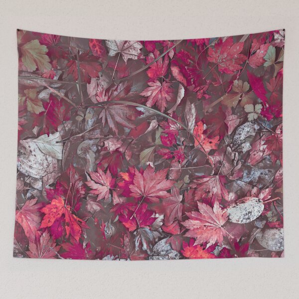 Item preview, Floating Autumn Leaves – Watercolor Fall Forest Pond Pattern | Pink designed and sold by Frohyou.