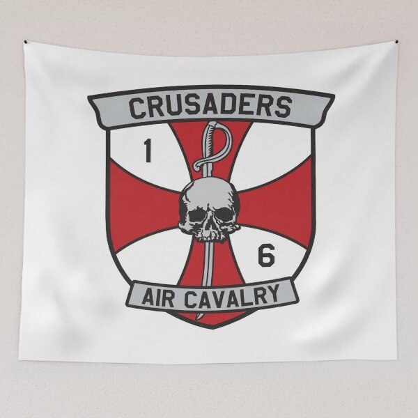 Item preview, 1-6 Cavalry "Crusaders" Air Cavalry Skull & Saber Emblem designed and sold by CharlieDesings.