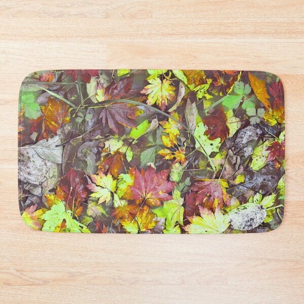 Item preview, Floating Autumn Leaves – Watercolor Fall Forest Pond Pattern | Chartreuse designed and sold by Frohyou.