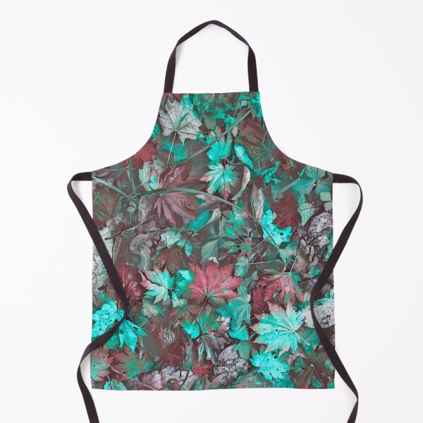 Item preview, Floating Autumn Leaves – Watercolor Fall Forest Pond Pattern | Teal designed and sold by Frohyou.
