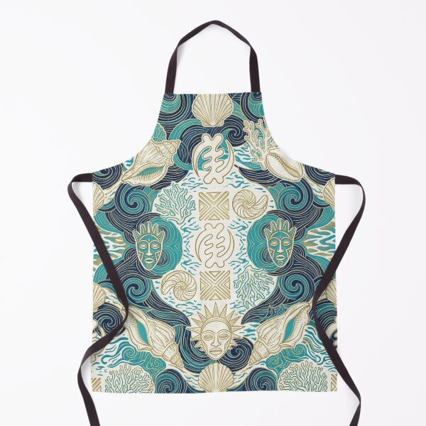 Item preview, African Coastal Collection | Ocean-Inspired Afrocentric Seamless Pattern designed and sold by BloomyBCrafts.