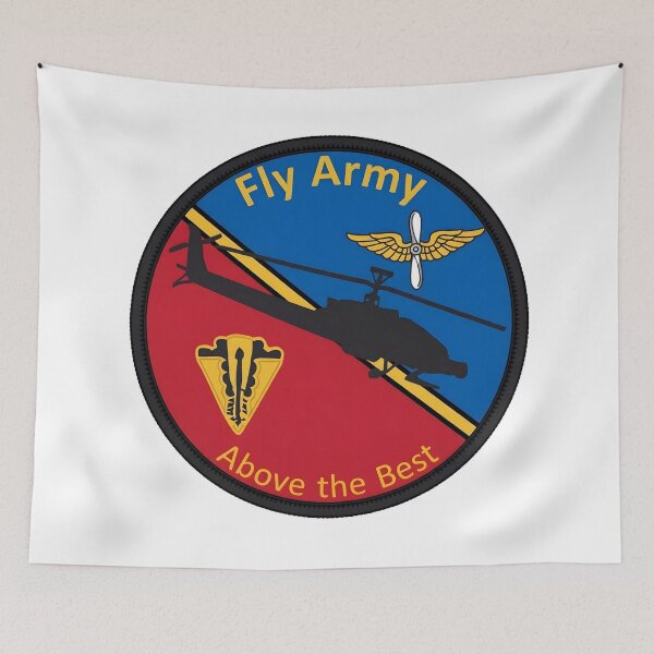 Item preview, Fly Army "Above the Best" AH-1 Cobra Military Emblem designed and sold by CharlieDesings.
