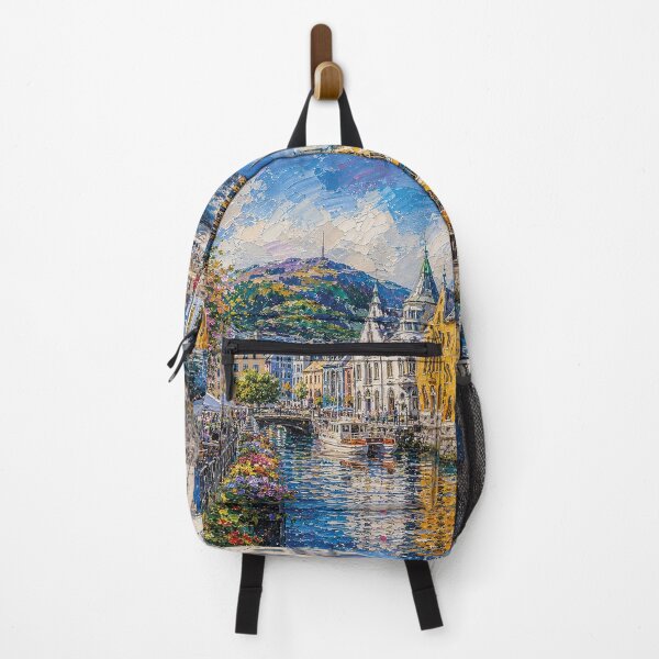Item preview, Ålesund, Norway – a painting of a summer day in this beautiful Scandinavian city. designed and sold by GalleryKauffeld.
