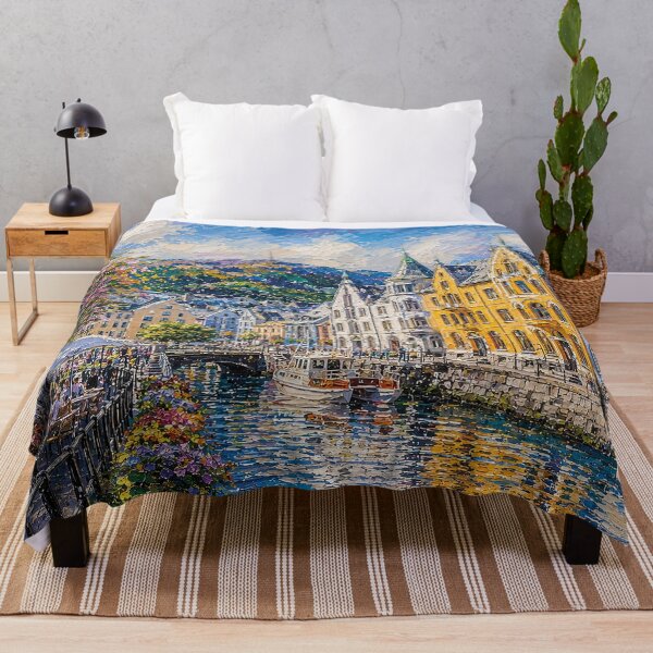 Item preview, Ålesund, Norway – a painting of a summer day in this beautiful Scandinavian city. designed and sold by GalleryKauffeld.