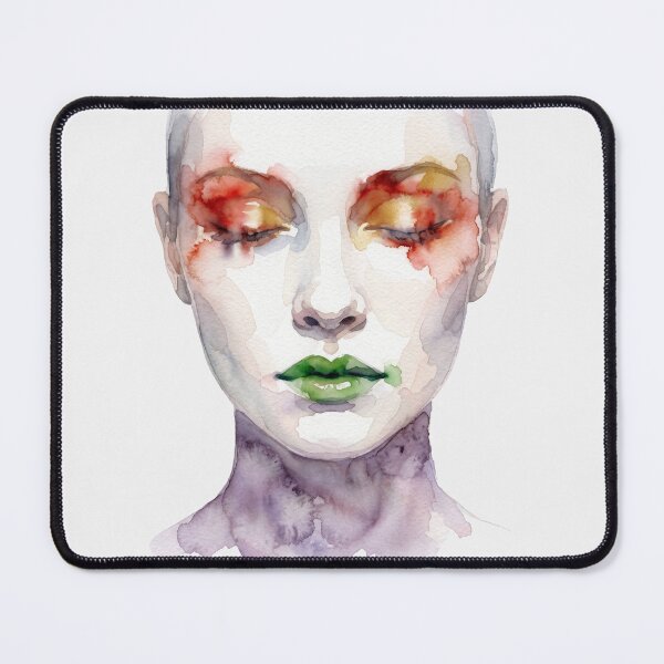Item preview, Woman Portrait, Green Lips, Gold Eyes designed and sold by caracatita75.