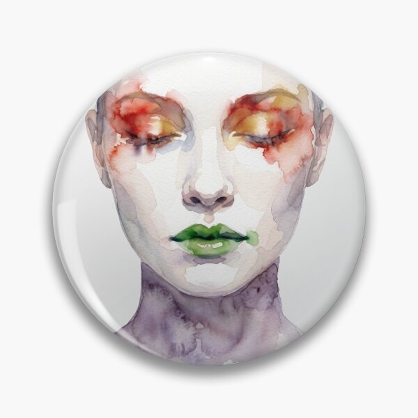 Item preview, Woman Portrait, Green Lips, Gold Eyes designed and sold by caracatita75.