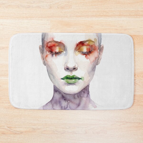 Item preview, Woman Portrait, Green Lips, Gold Eyes designed and sold by caracatita75.