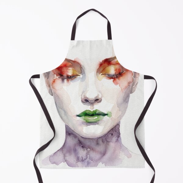 Item preview, Woman Portrait, Green Lips, Gold Eyes designed and sold by caracatita75.