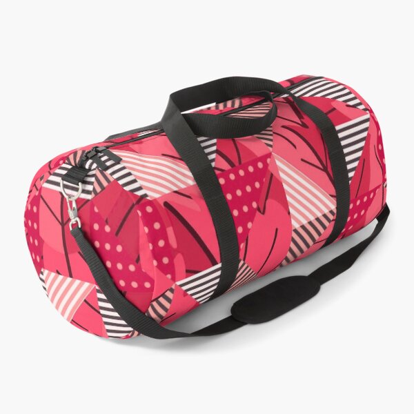 Item preview, Cubist Autumn Canopy – Abstract Geometric Leaves & Stripes Pattern | Red designed and sold by Frohyou.