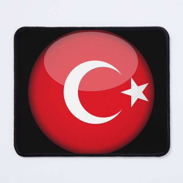 Item preview, Turkish 3D Round Flag Turkish Pride Design designed and sold by yazdogs.