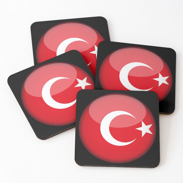 Item preview, Turkish 3D Round Flag Turkish Pride Design designed and sold by yazdogs.