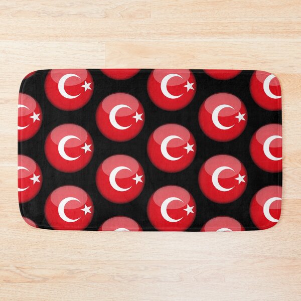 Item preview, Turkish 3D Round Flag Turkish Pride Design designed and sold by YAZ.
