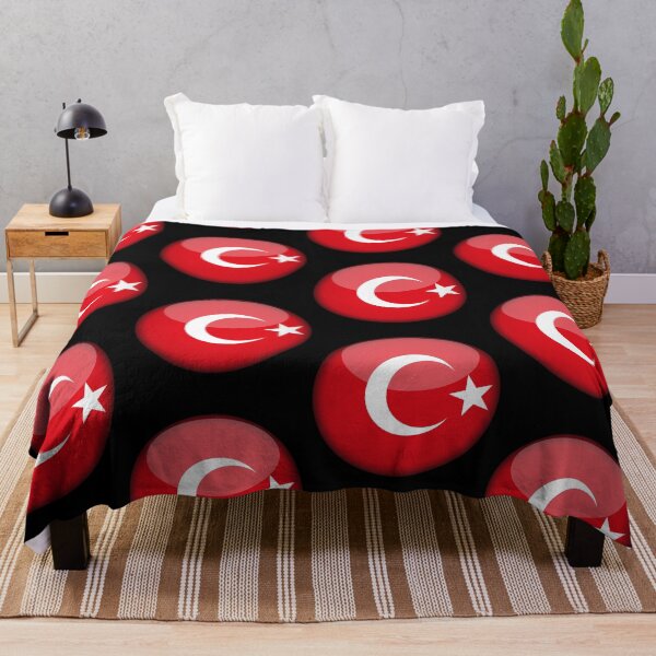 Item preview, Turkish 3D Round Flag Turkish Pride Design designed and sold by yazdogs.