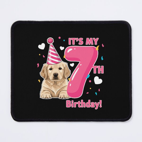 Item preview, It's My 7th Birthday! Golden Retriever Puppy Seven Year Old Celebration designed and sold by SofiBlair.