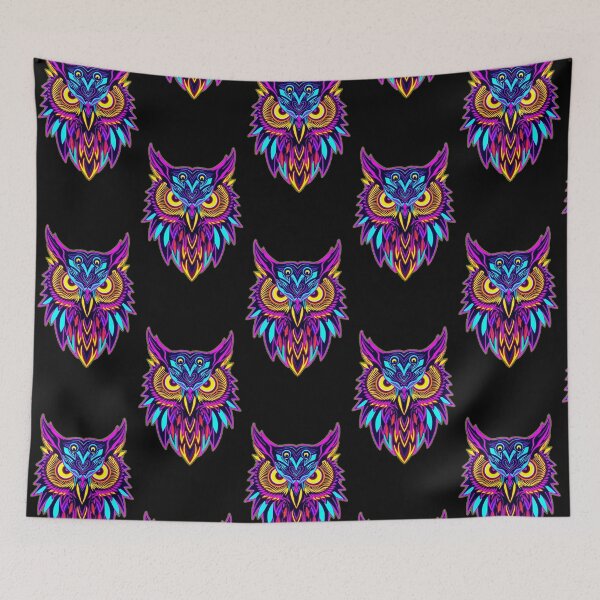 Item preview, Neon Psychedelic Owl – Retro 80s designed and sold by Benito Del Ray.