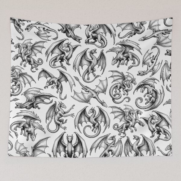 Item preview, Fantasy Dragons Pattern Tabletop RPG Gaming Dragon Lover designed and sold by GrandeDuc.