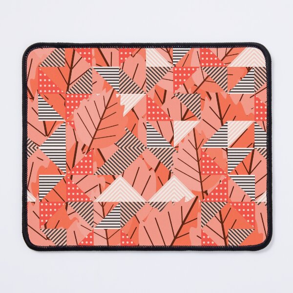 Item preview, Cubist Autumn Canopy – Abstract Geometric Leaves & Stripes Pattern | Orange designed and sold by Frohyou.