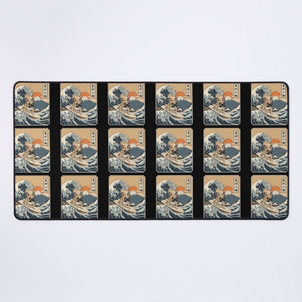 Item preview, French Bulldog Surfing Ocean Wave Dog Japan Pet Lover designed and sold by SofiBlair.