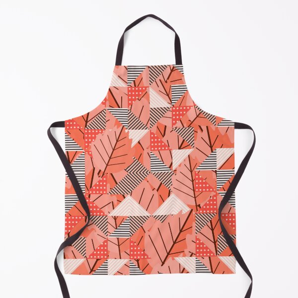 Item preview, Cubist Autumn Canopy – Abstract Geometric Leaves & Stripes Pattern | Orange designed and sold by Frohyou.