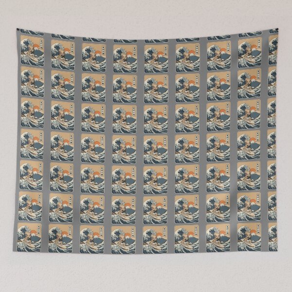 Item preview, French Bulldog Surfing Ocean Wave Dog Japan Pet Lover designed and sold by SofiBlair.