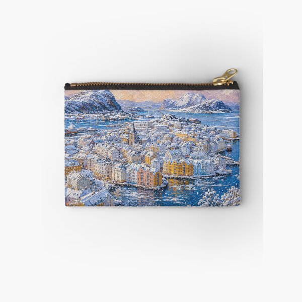 Item preview, Ålesund painting, Norway – a winter day in this beautiful Scandinavian city. designed and sold by GalleryKauffeld.