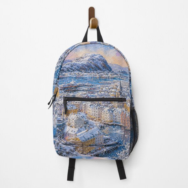 Item preview, Ålesund painting, Norway – a winter day in this beautiful Scandinavian city. designed and sold by GalleryKauffeld.