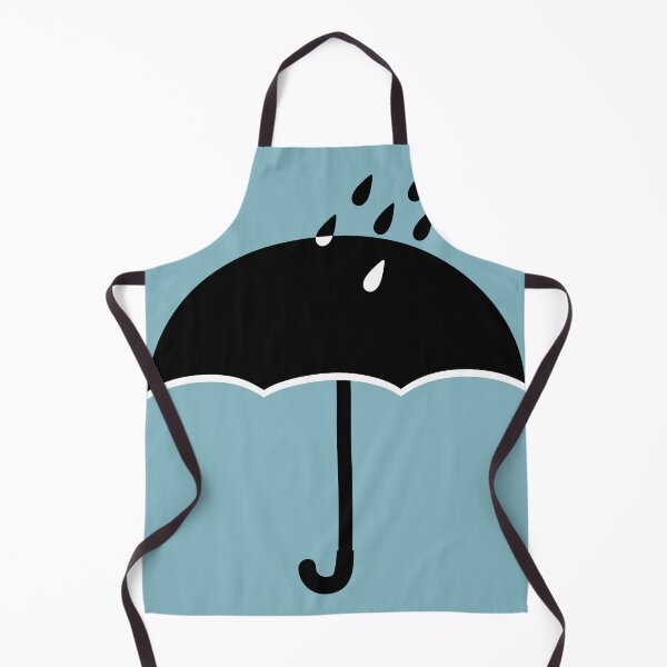 Item preview, Black Umbrella and Raindrops Monochrome Silhouette 2 designed and sold by ZorianArt.