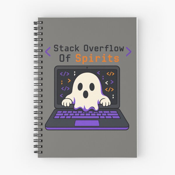 Item preview, Stack Overflow Of Spirits Shirt, Comfort Colors® Programmer Ghost Tee, Funny Halloween Developer Graphic designed and sold by TshirtsLabs.