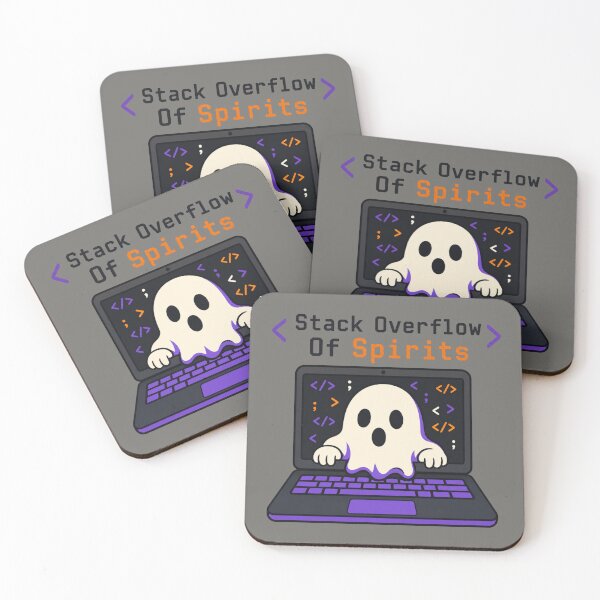 Item preview, Stack Overflow Of Spirits Shirt, Comfort Colors® Programmer Ghost Tee, Funny Halloween Developer Graphic designed and sold by TshirtsLabs.