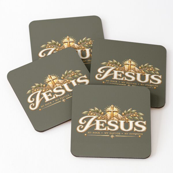Item preview, Jesus My Rock My Refuge My Strength – Premium Christian Faith Design designed and sold by HO•Designs.