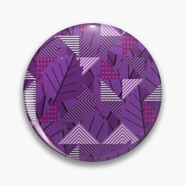 Item preview, Cubist Autumn Canopy – Abstract Geometric Leaves & Stripes Pattern | Purple designed and sold by Frohyou.