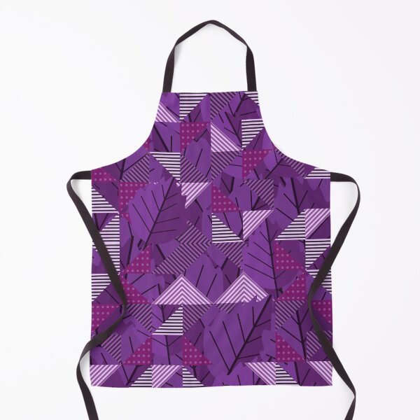 Item preview, Cubist Autumn Canopy – Abstract Geometric Leaves & Stripes Pattern | Purple designed and sold by Frohyou.